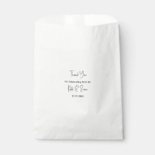Classy Simple White Wedding Geschenktütchen