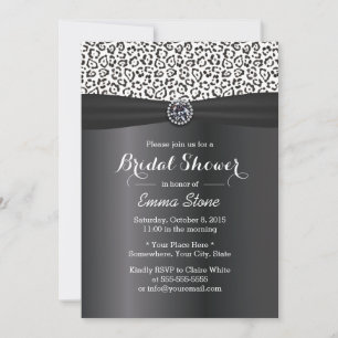 Classy Snow Leopard Print Pattern Brautparty Einladung