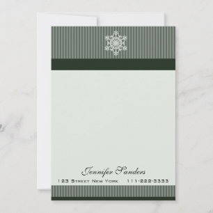 Classy Snowflake Custom Mitteilungskarten Green
