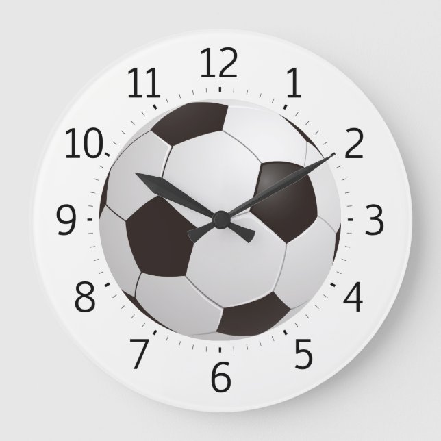 Classy Soccer Ball | Cool Gifts Große Wanduhr (Vorderseite)