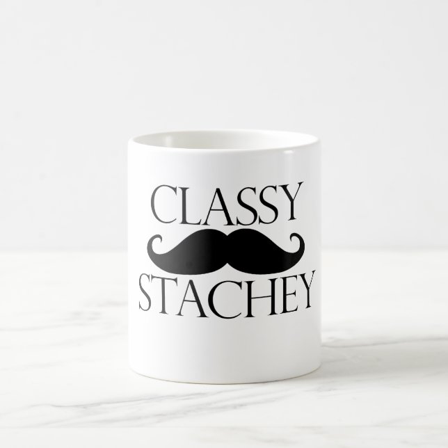 Classy Stache Mustache Kaffeetasse (Mittel)