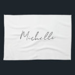 Classy Stylish Script Ihren Namen hinzufügen Geschirrtuch<br><div class="desc">Dieses Design, das den Menschen Vertrauen geben wird, ist einfach und schlicht, aber gleichzeitig wird die ganze Aufmerksamkeit zu gewinnen, ist nur für Sie.</div>