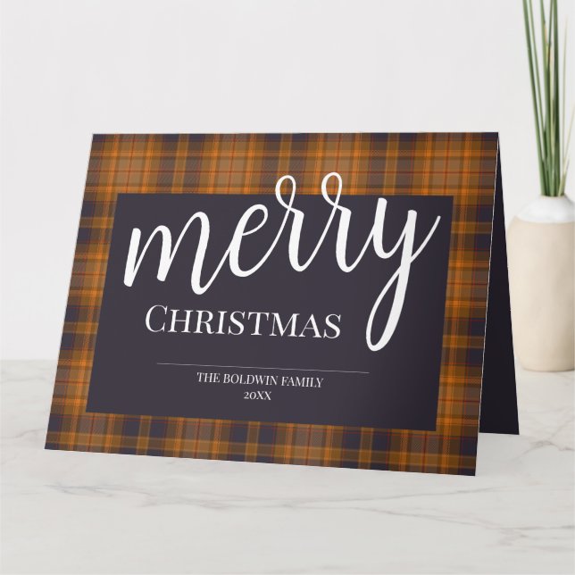 Classy Sweet Kariert Weihnachten Karte (Vorderseite)