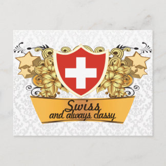 Classy Swiss Postkarte