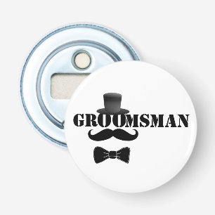 Classy Trauzeuge Top Hat und Mustache Flaschenöffner