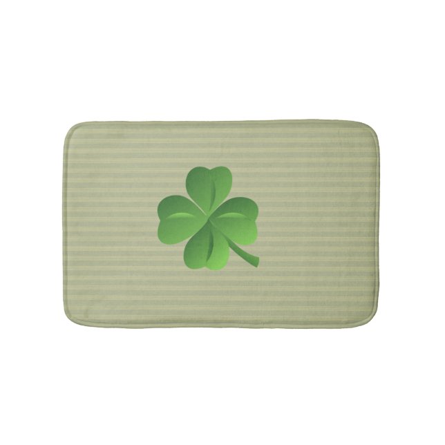 Classy Trendy Irish Lucky Kleeblatt Badematte (Vorderseite)