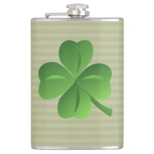 Classy Trendy Irish Lucky Kleeblatt Flachmann