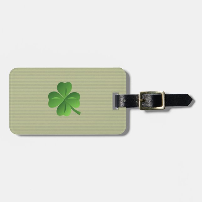 Classy Trendy Irish Lucky Kleeblatt Gepäckanhänger (Vorderseite horizontal)