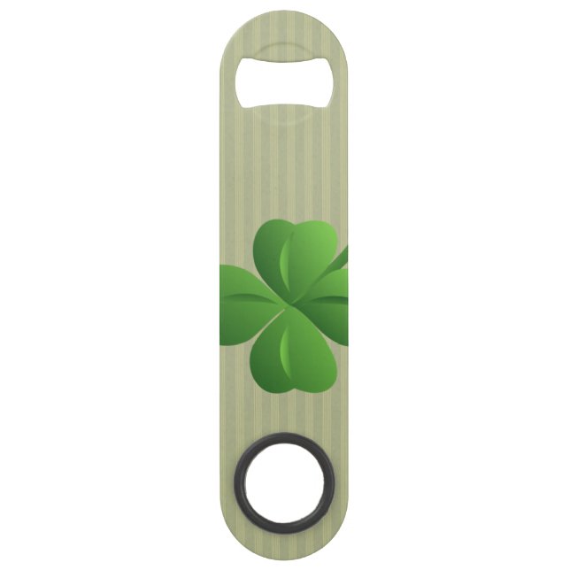 Classy Trendy Irish Lucky Kleeblatt Speedflaschenöffner (Vorderseite)