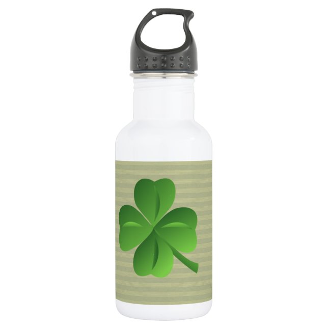 Classy Trendy Irish Lucky Kleeblatt Trinkflasche (Vorderseite)
