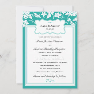 Classy Tropical Wedding Einladung Template