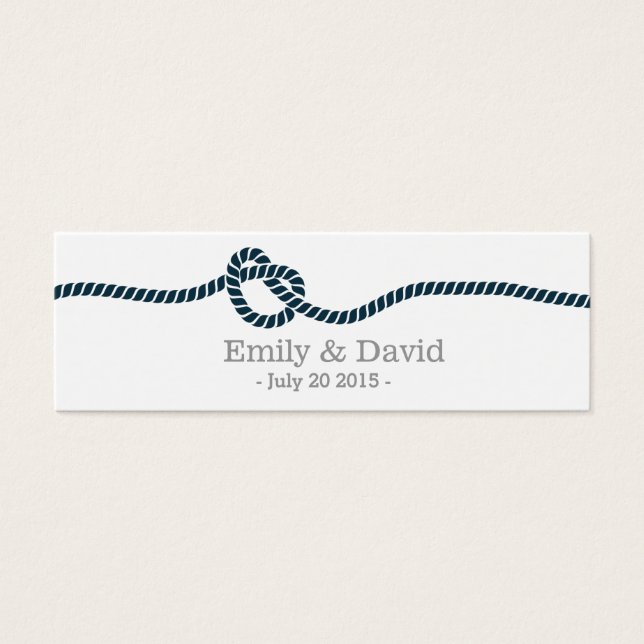 Classy Tying the Knot Wedding Website Insert Card (Vorderseite)