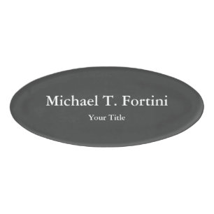 Classy Unique Gray Trendy Elegant Namenschild