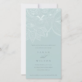 Classy Verziert Paisley Dusky Blue Wedite Einladun Dankeskarte