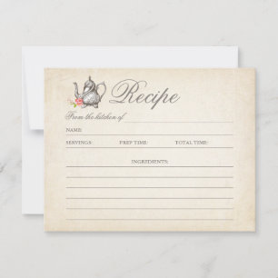 Classy Vintag Tee Party Rezept Karte