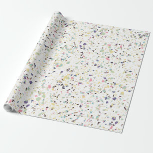Classy vintage marble terrazzo pastel design geschenkpapier