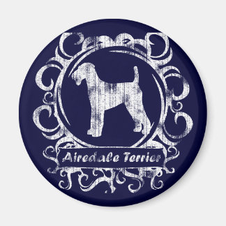 Classy Weathered Airedale Terrier Magnet