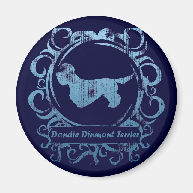 Classy Weathered Dandie Dinmont Terrier Magnet (Vorne)