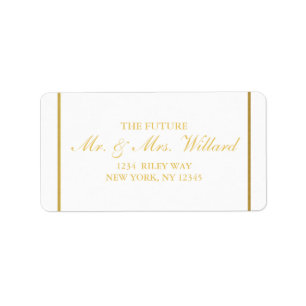 Classy Wedding Gold Foil - Adressetikett