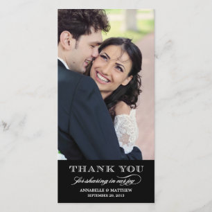 Classy Wedding Vielen Dank Foto Card Dankeskarte