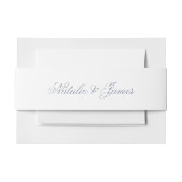 Classy Whimsy Dusty Blue Old Money Boho Wedding Einladungsbanderole