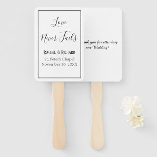 Classy White and Black Wedding Fächer