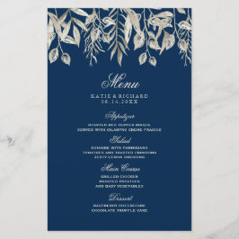 Classy Winter Wedding Menu Mariage