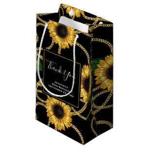 Classy Yellow Sunflowers Stilvolles Muster Vielen Kleine Geschenktüte