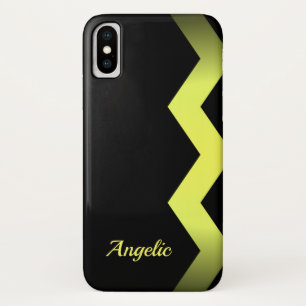 Classy Zig zag Yellow Personalisiert Case-Mate iPhone Hülle