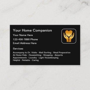 Classy Zuhause Companion Caretaker Business Cards Visitenkarte