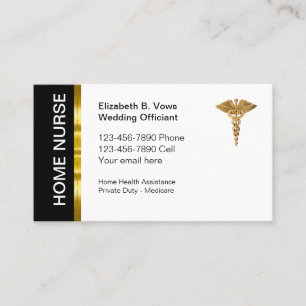 Classy Zuhause Health Nurse Business Cards Visitenkarte
