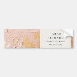 Classys Artistic Bush Pink Gold Oil Paint Business Autoaufkleber