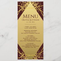 Clasy Gold Geometric über Burgundy