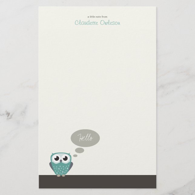 Claude das kleine niedliche Anmerkungs-Papier der Briefpapier (Vorderseite)