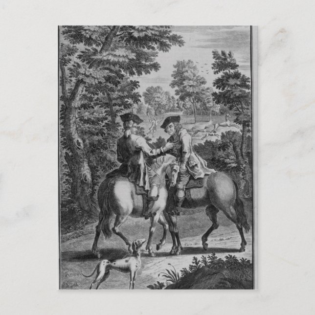 Claude Duval beraubt Squire Roper Postkarte (Vorderseite)