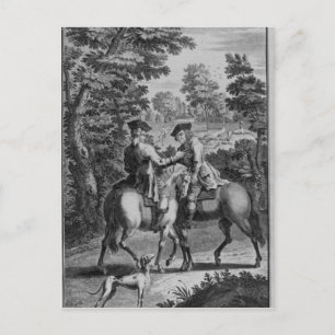 Claude Duval beraubt Squire Roper Postkarte