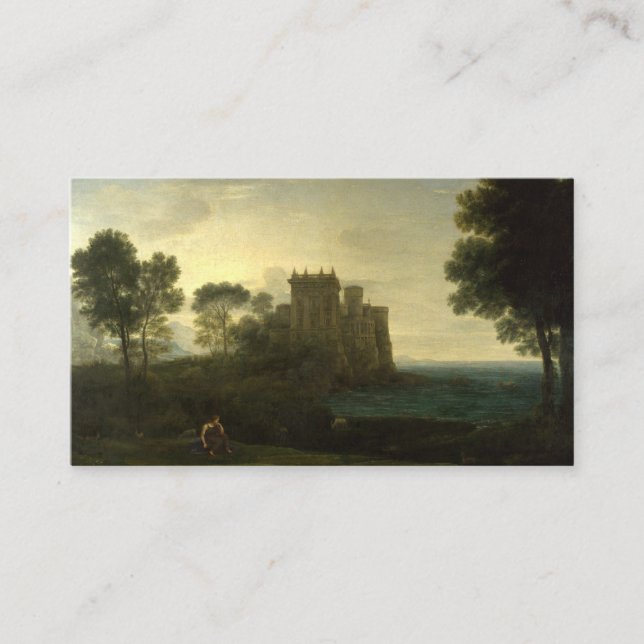 Claude Lorrain Die verzauberte Burg Visitenkarte (Vorderseite)