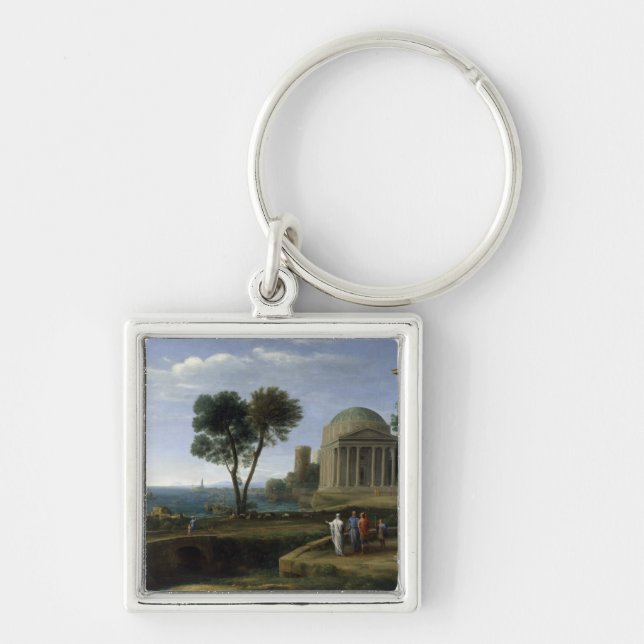 Claude Lorrain Landschaft mit Aeneas bei Delos Schlüsselanhänger (Vorne)