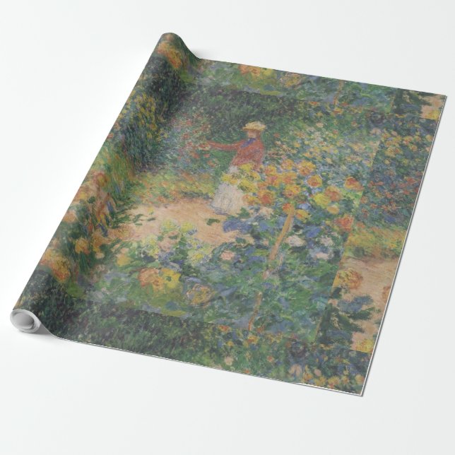 Claude Monet 1895 Vintag im Garten Geschenkpapier (Ungerollt)