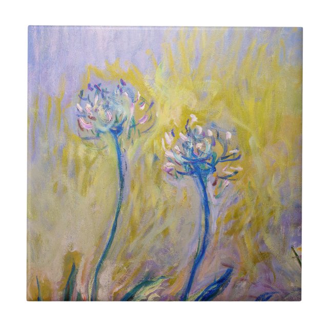 Claude Monet - Agapanthus Fliese (Vorderseite)