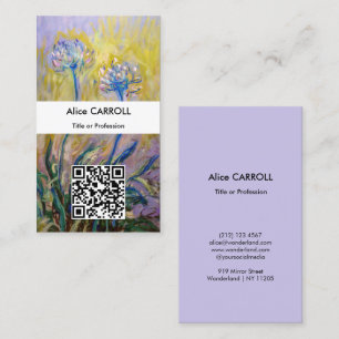 Claude Monet - Agapanthus - QR-Code Visitenkarte
