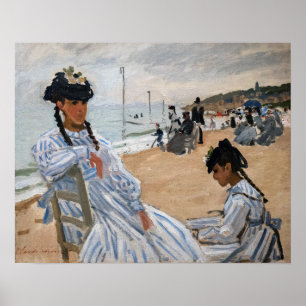 Claude Monet - Am Strand von Trouville Poster