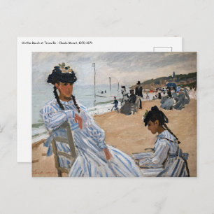 Claude Monet - Am Strand von Trouville Postkarte