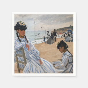 Claude Monet - Am Strand von Trouville Serviette