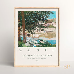 Claude Monet am Ufer des Seine-Bennecourt Poster