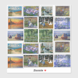 Claude Monet Art Paintings Aufkleber