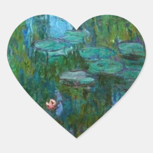 Claude Monet Artist Painter Destiny Geschenke Herz-Aufkleber