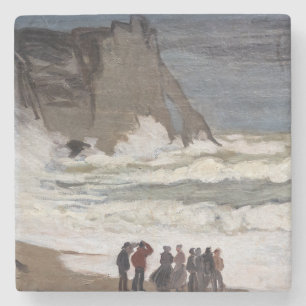 Claude Monet - Aufgewühlte See bei Etretat Steinuntersetzer