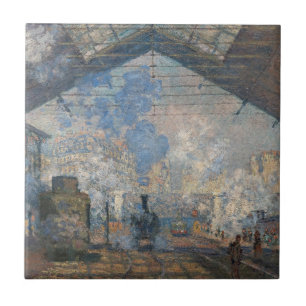Claude Monet - Außenansicht des Bahnhofs Saint-Laz Fliese