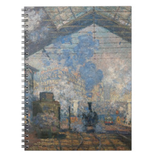 Claude Monet - Außenansicht des Bahnhofs Saint-Laz Notizblock